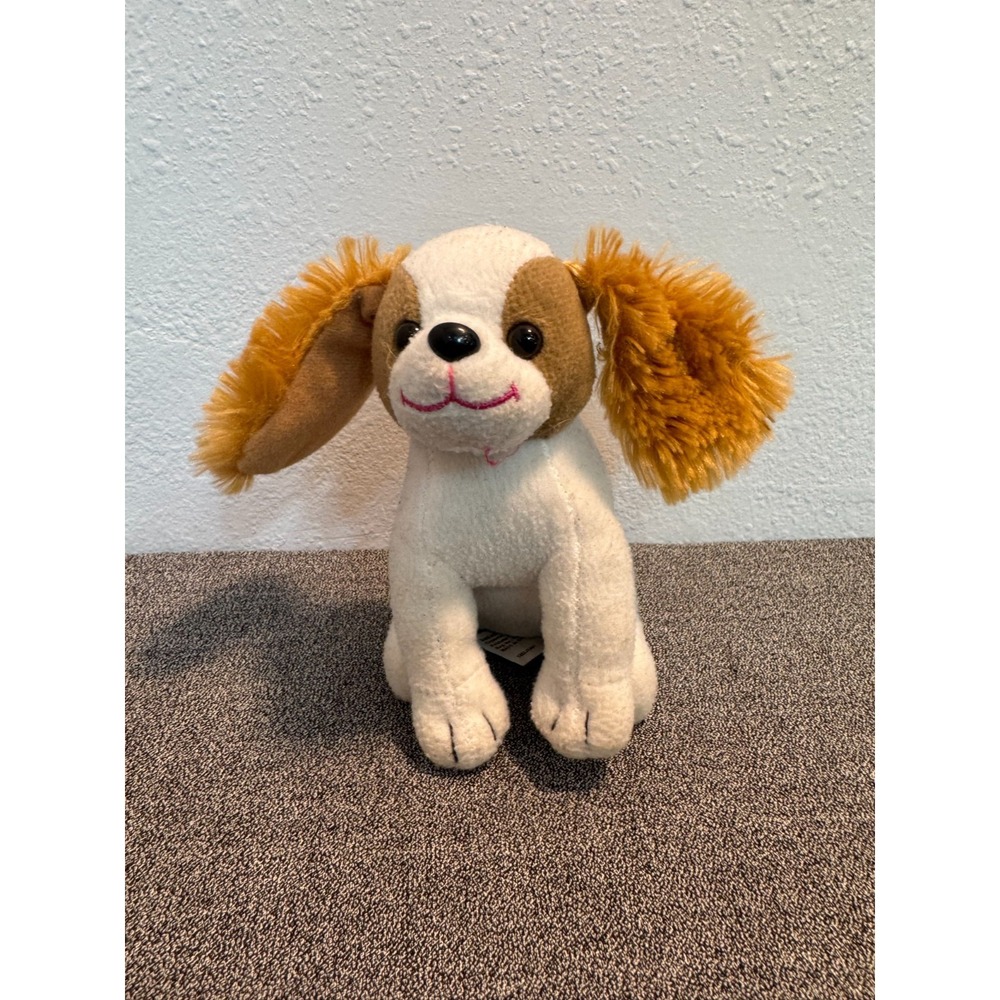 Mattel Barbie Just Play Puppy Dog Brown White Soft Stuffed Animal Plush Toy 6"